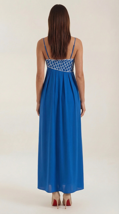 Rosa Alma™ | Vestido largo Deborah con bordados