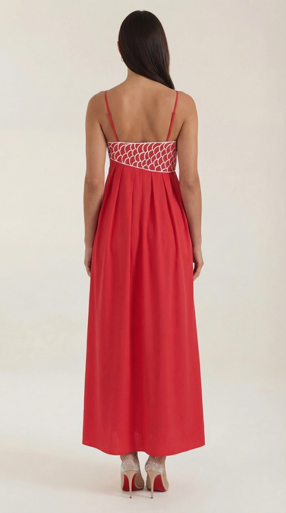 Rosa Alma™ | Vestido largo Deborah con bordados