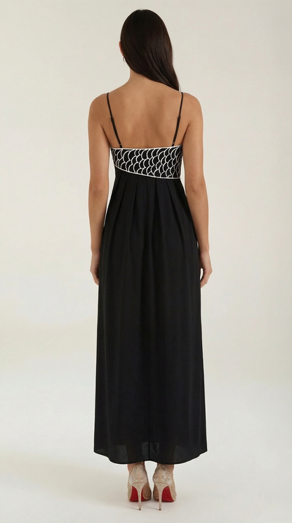 Alicia Blanca™ | Vestido largo bordado