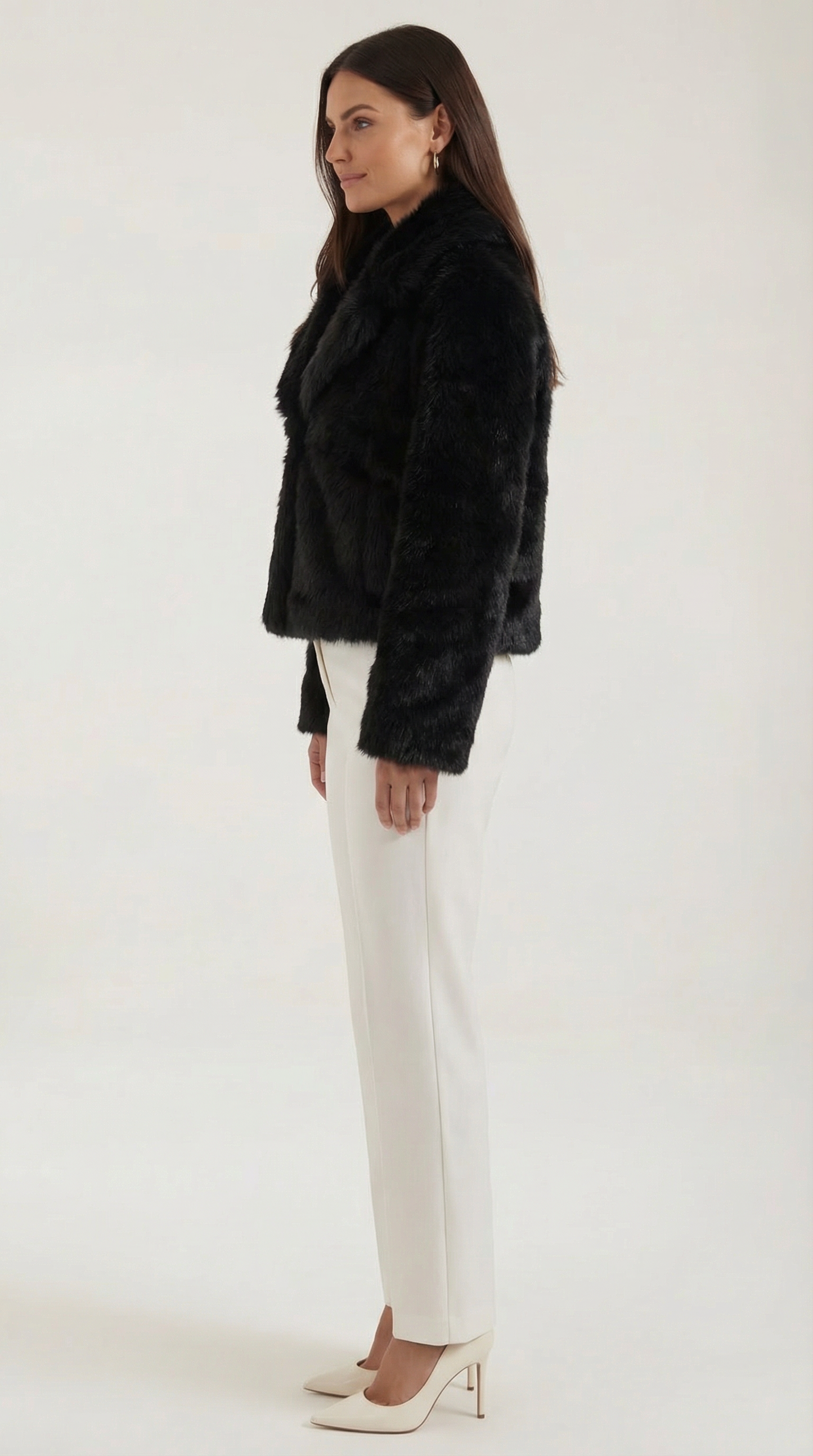 Alicia Sabela™ | Chaqueta de Piel Sintética Negra