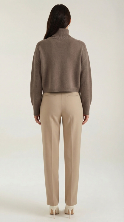 Pilar Marion™ | Suéter de cuello alto Denise, tejido elegante