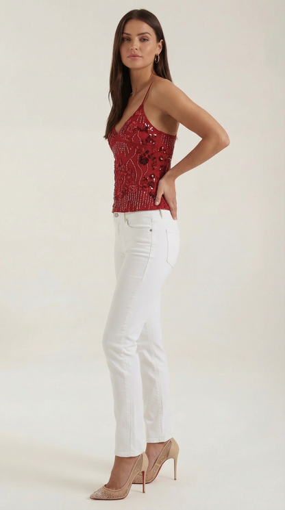 Ana Pilar™ | Camisón Dottie con Lentejuelas - Estilo Elegante
