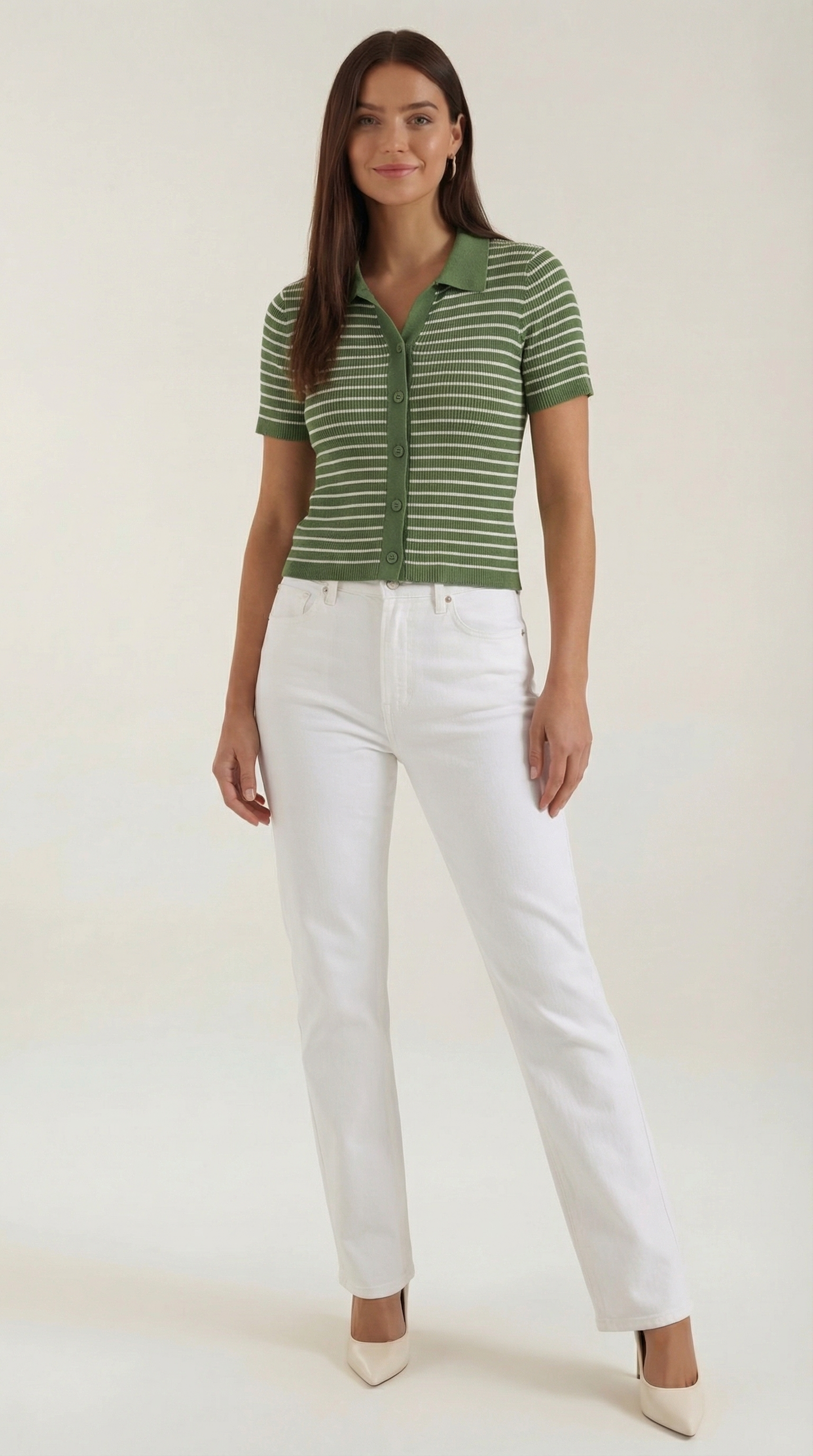 Ana Divina™ | Rayado Polo Top Edith
