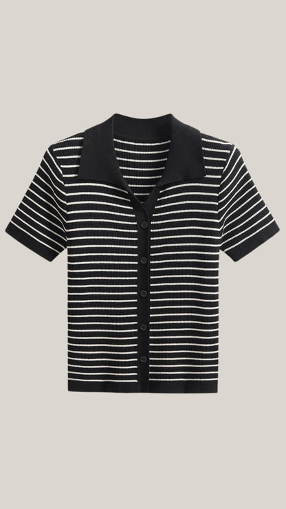 Julka Iluminada™ | Top Rayé Polo