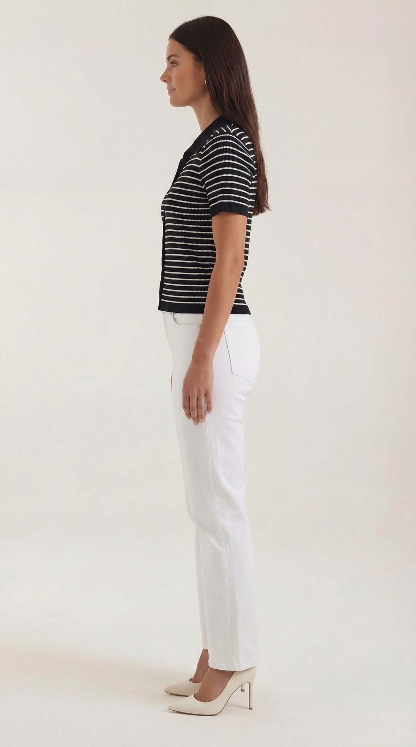 Ana Divina™ | Rayado Polo Top Edith