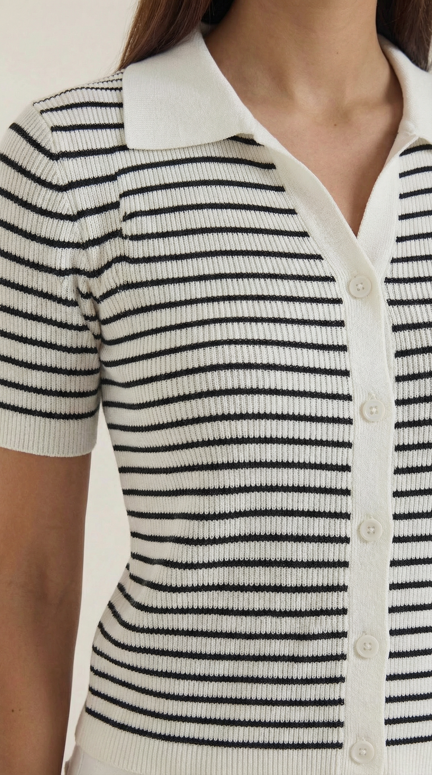 Ana Divina™ | Rayado Polo Top Edith