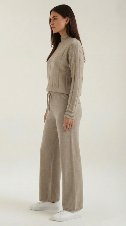 María Iluminada™ | Conjunto de Suéter de Punto y Pantalones Holgados Eleanor