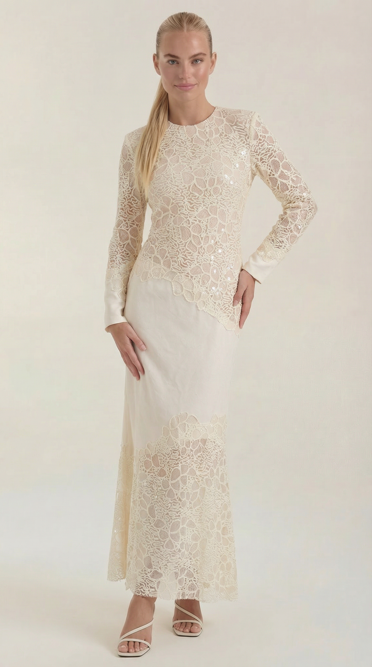 Ana Pepa™ | Vestido Maxi Elise con Lentejuelas y Encaje