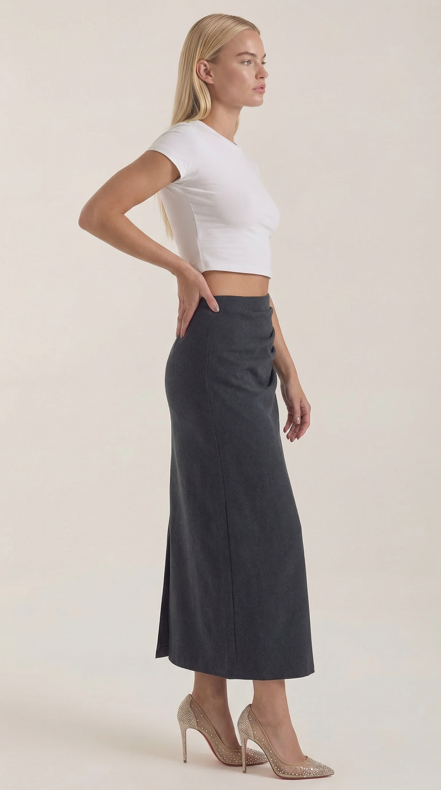 Oihane Manon™ | Falda Midi de Algodón con Estampado de Jirafas