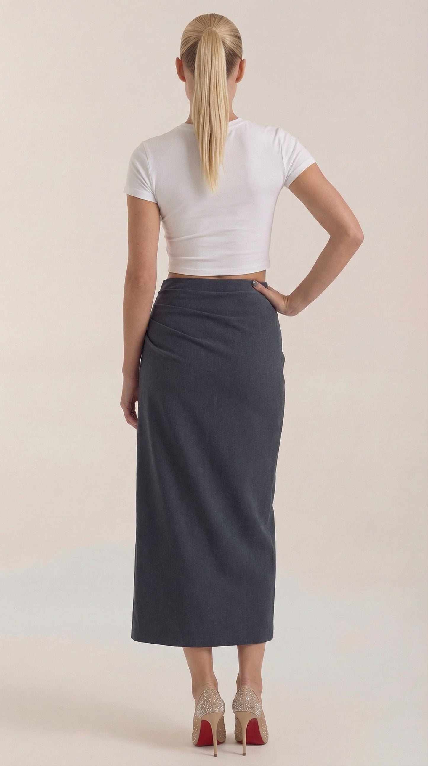 Oihane Manon™ | Falda Midi de Algodón con Estampado de Jirafas