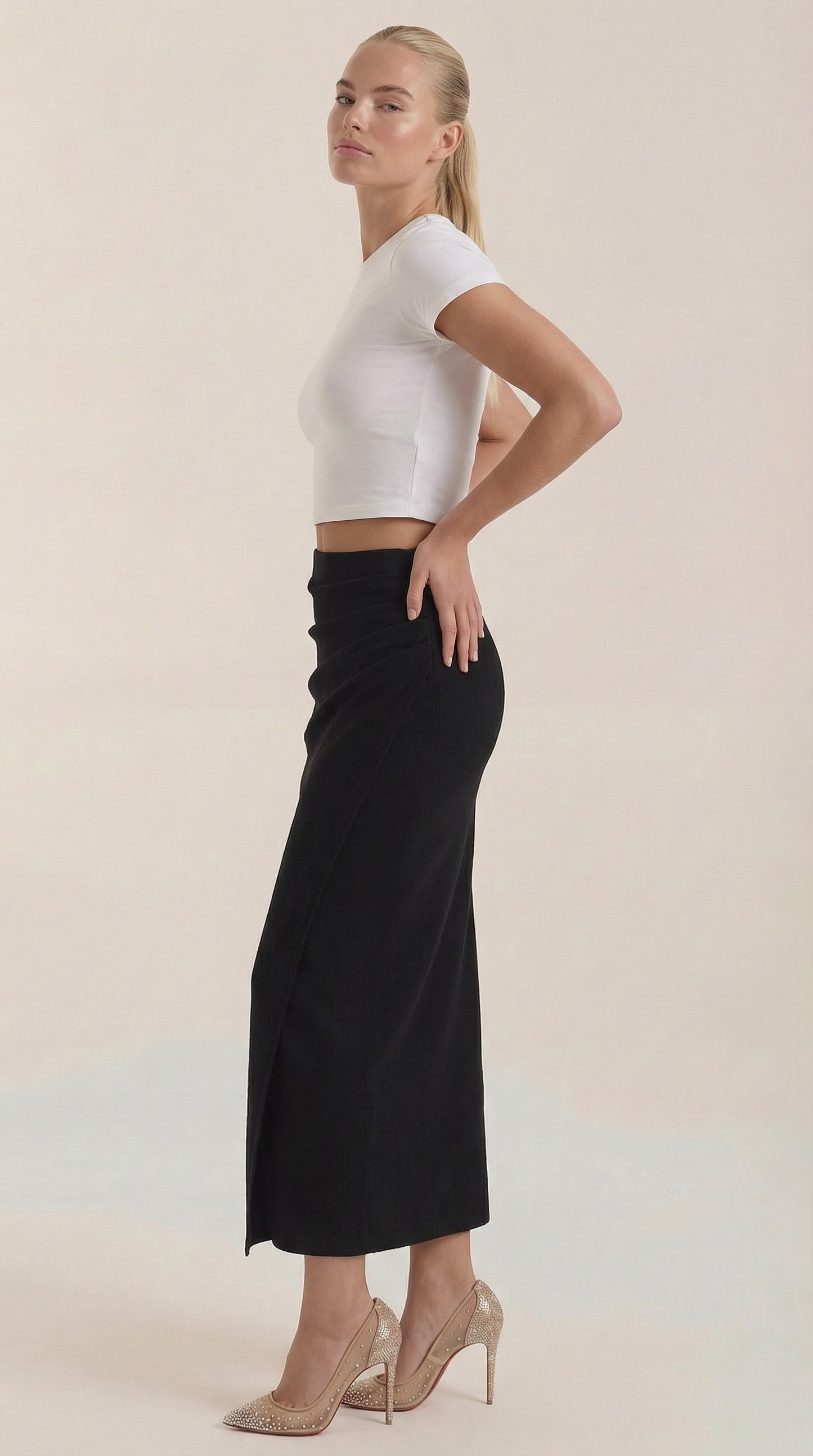 Oihane Manon™ | Falda Midi de Algodón con Estampado de Jirafas