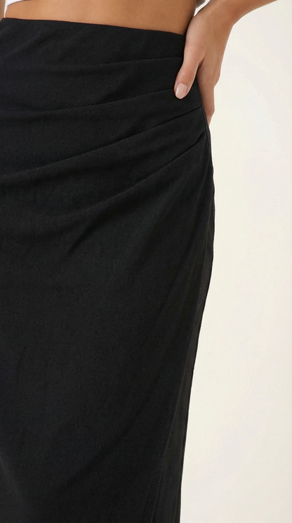 Oihane Manon™ | Falda Midi de Algodón con Estampado de Jirafas