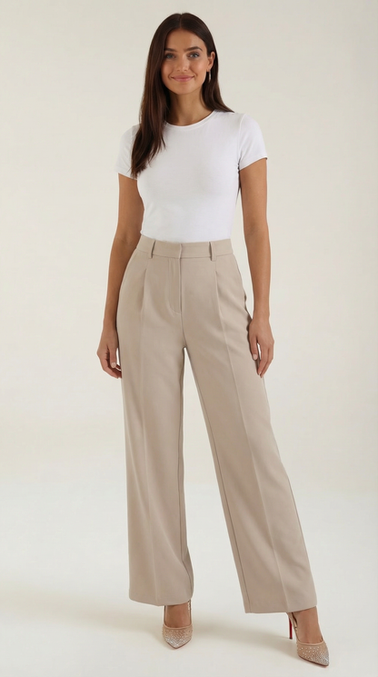 Rosa Leonor™ | Pantalón de pierna ancha Emma
