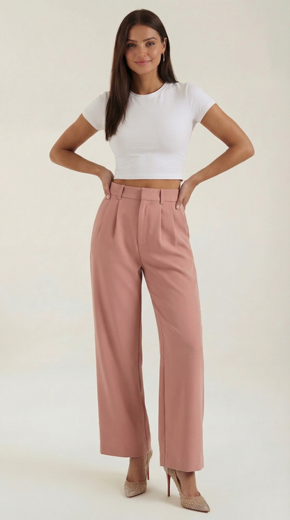 Rosa Leonor™ | Pantalón de pierna ancha Emma