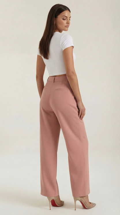 Rosa Leonor™ | Pantalón de pierna ancha Emma