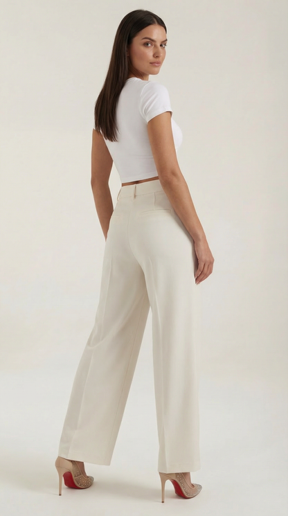 Rosa Leonor™ | Pantalón de pierna ancha Emma