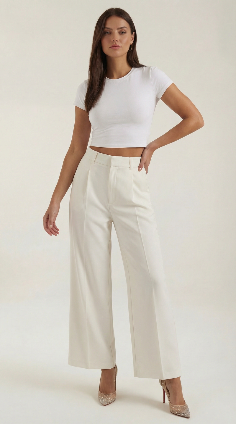 Rosa Leonor™ | Pantalón de pierna ancha Emma