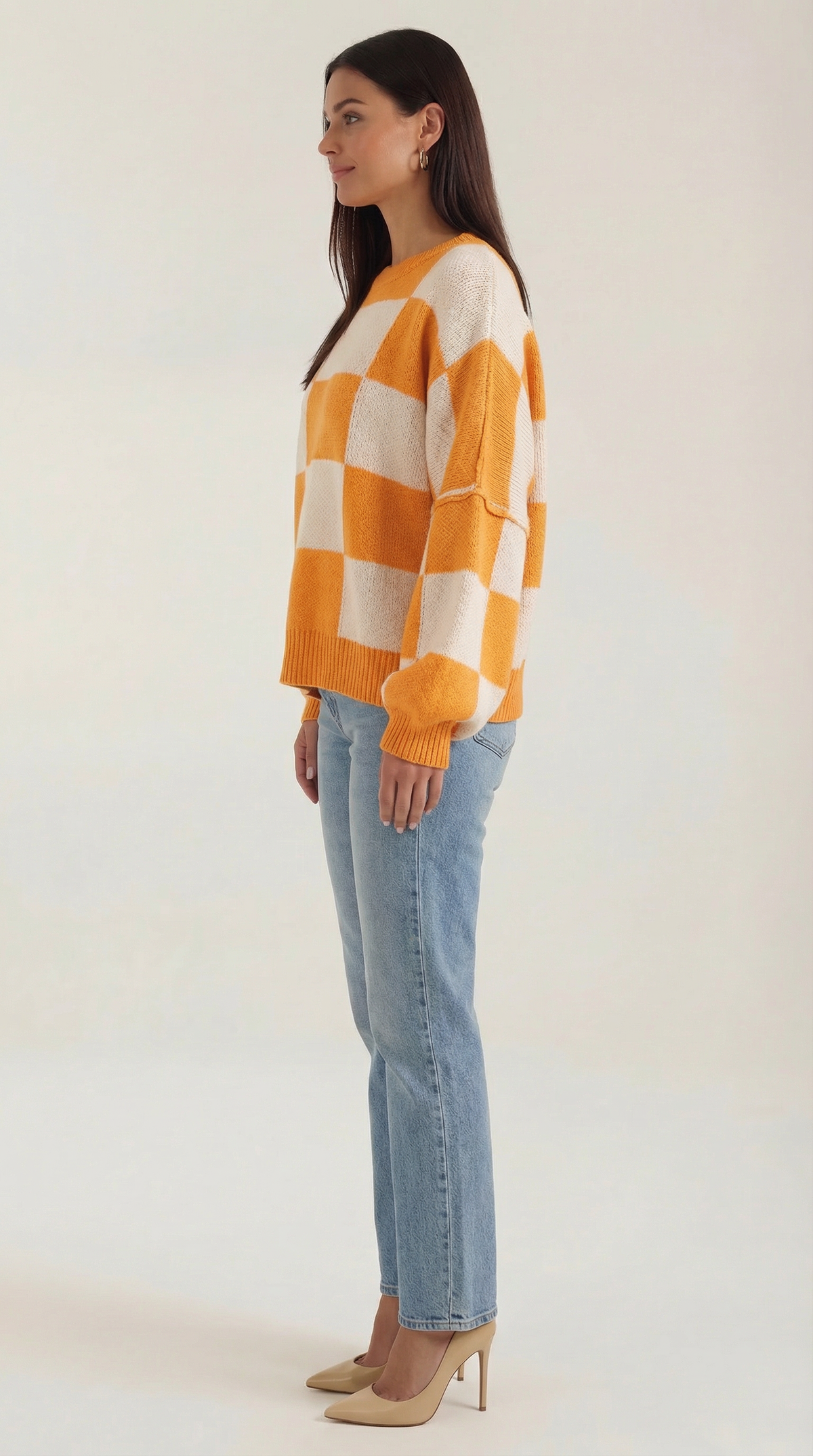 Raquel Madeleine™ | Suéter de punto con diseño de cuadros