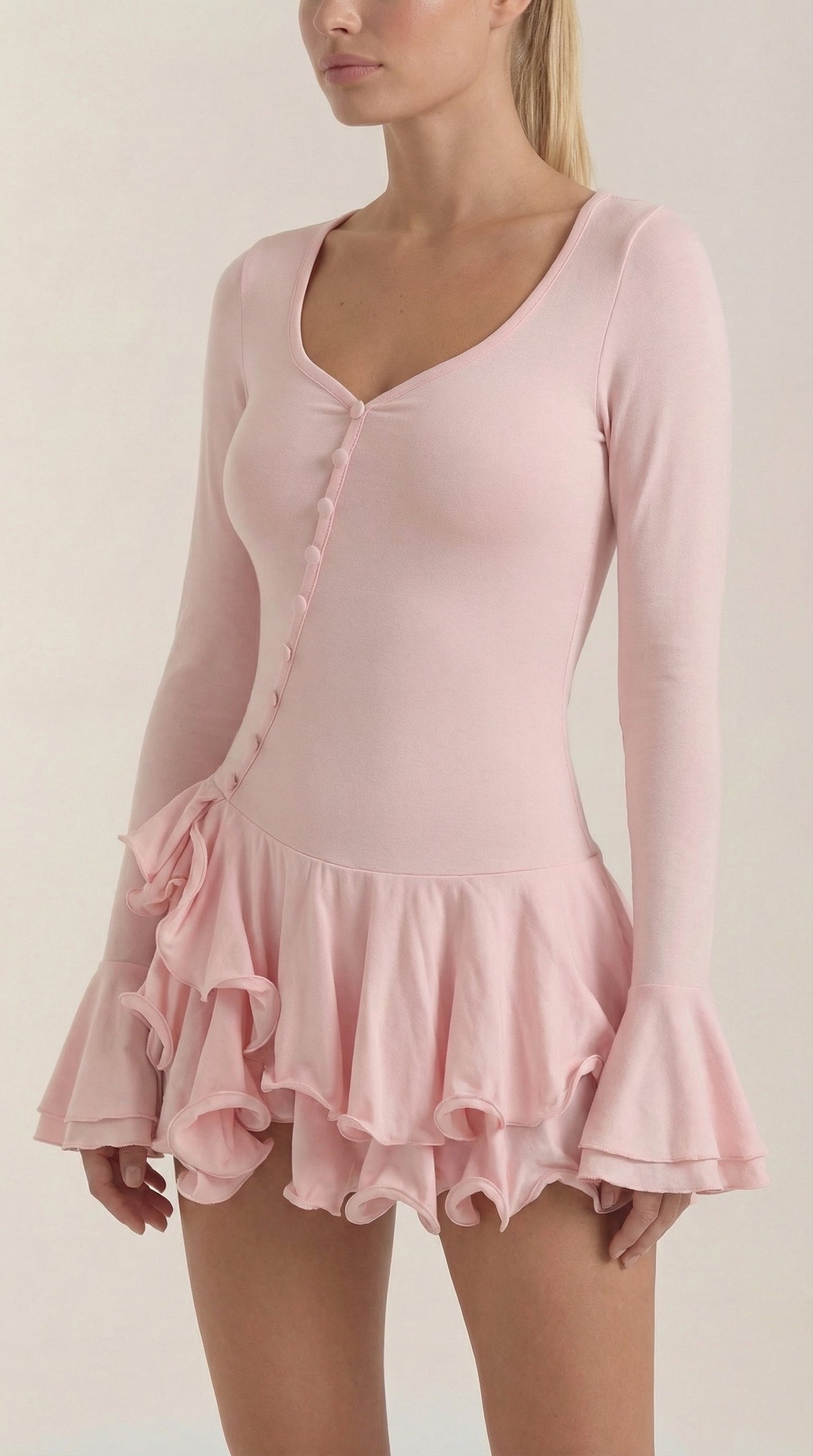 Ana Olga™ | Vestido Corto Estelle con Volantes