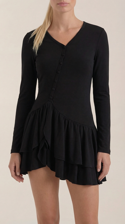 Ana Olga™ | Vestido Corto Estelle con Volantes