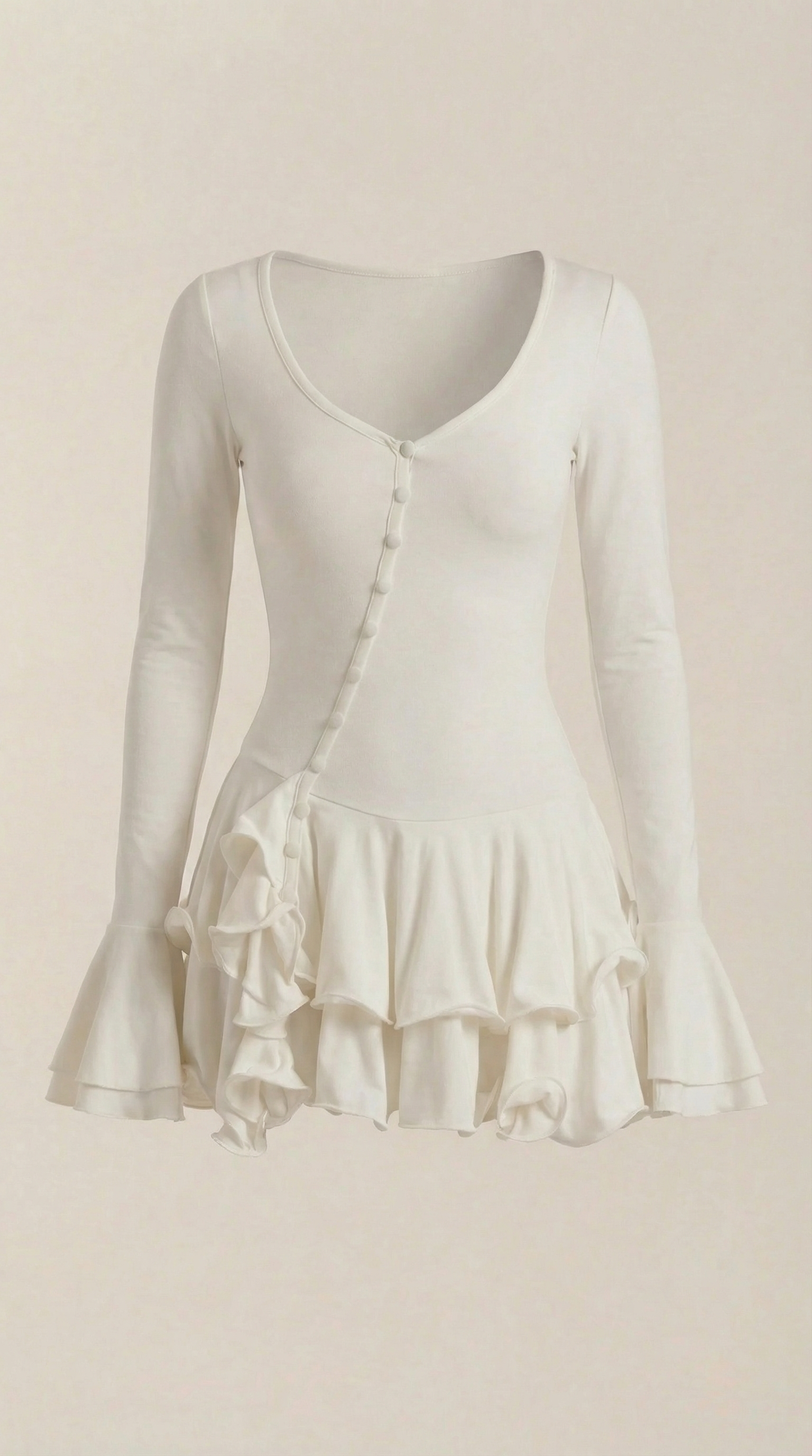 Ana Olga™ | Vestido Corto Estelle con Volantes