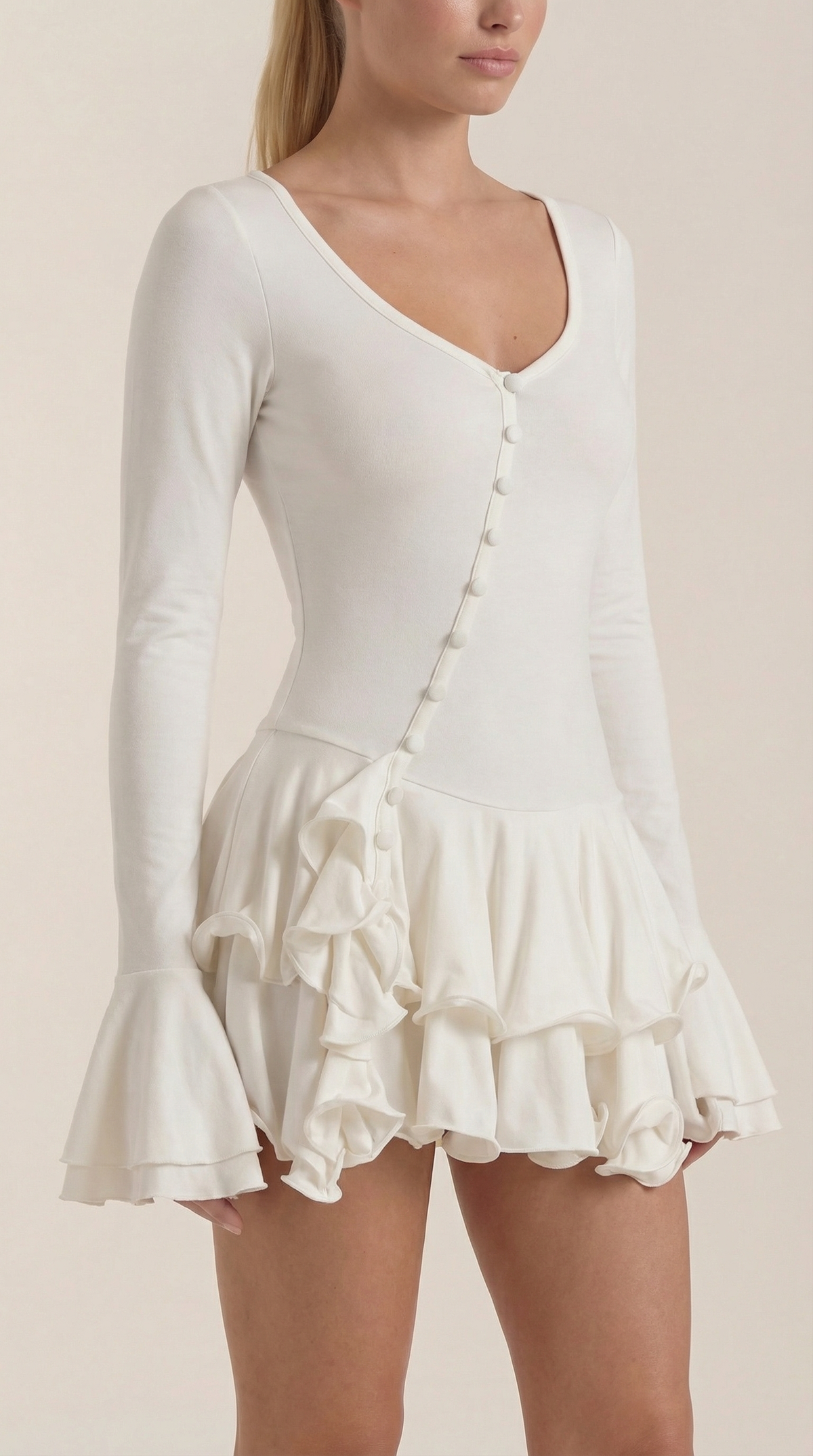 Ana Olga™ | Vestido Corto Estelle con Volantes