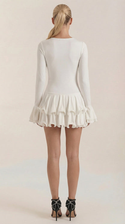 Ana Olga™ | Vestido Corto Estelle con Volantes