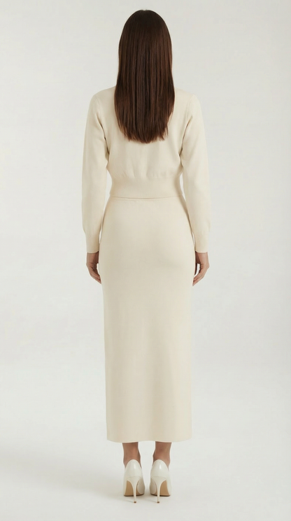 Joana Jessenia™ | Evelyn Luxe Knit Set with Buttons