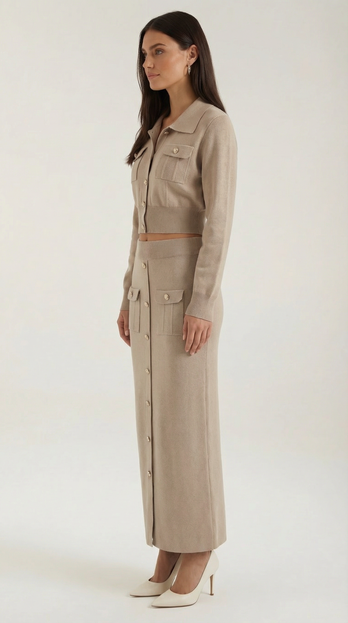María Kenia™ | Conjunto de punto Evelyn Luxe con botones