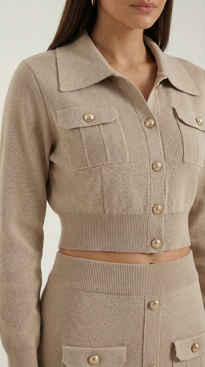María Kenia™ | Conjunto de punto Evelyn Luxe con botones