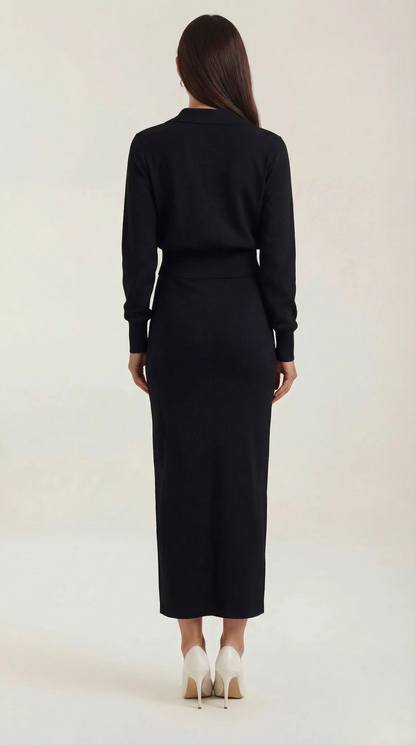 María Kenia™ | Conjunto de punto Evelyn Luxe con botones