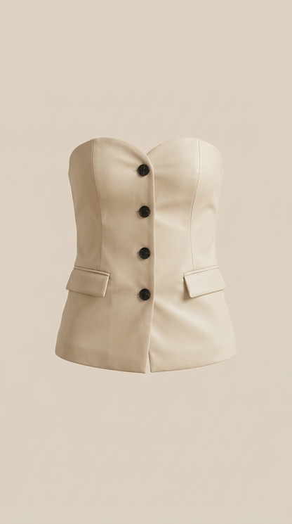 Rosa Idoia™ | Fiona Blazer Sin Mangas