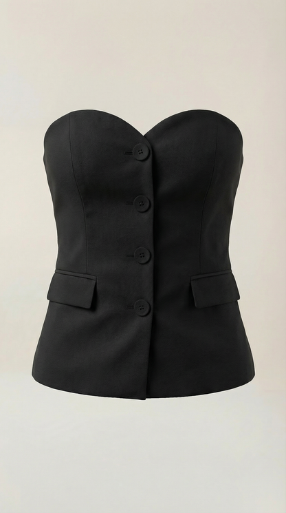 Rosa Idoia™ | Fiona Blazer Sin Mangas