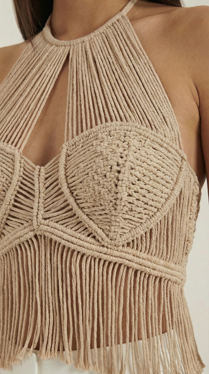 Ana Alondra™ | Francine Macramé Halter Top