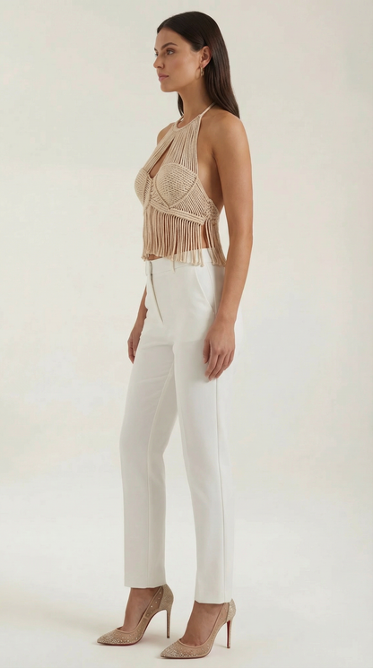Ana Alondra™ | Francine Macramé Halter Top