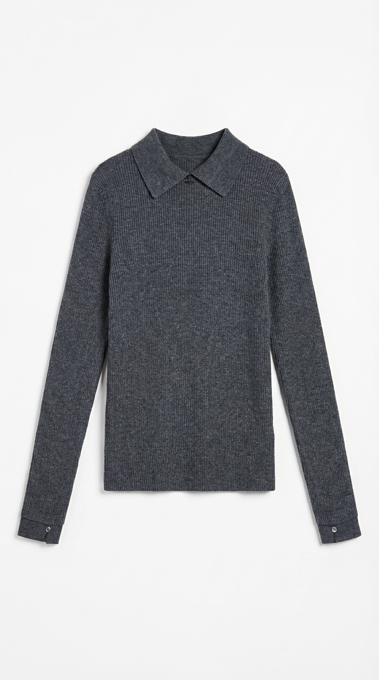 Vilde™ | Jersey de lana de manga larga Gail con cuello