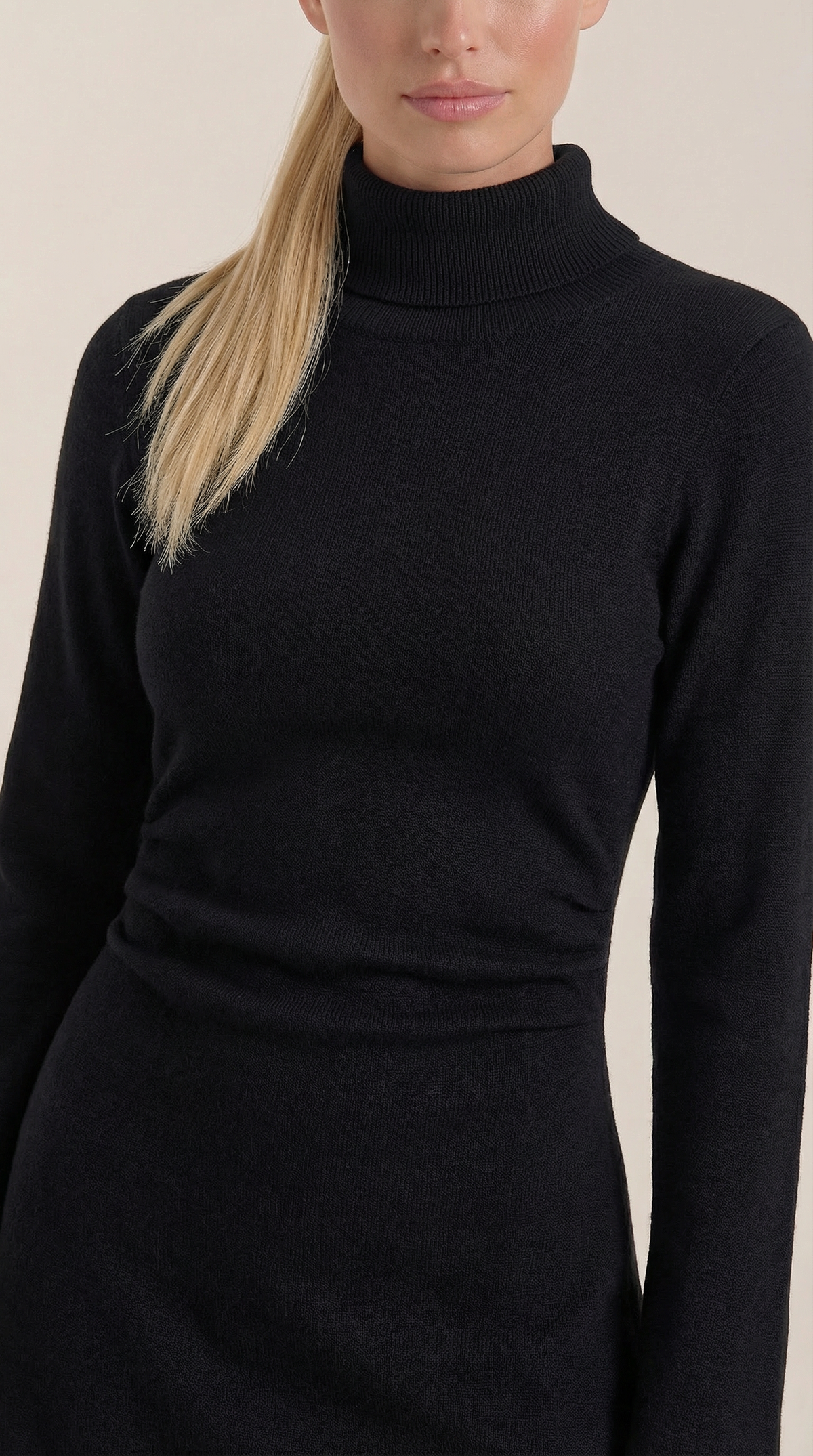 Fenna™ | Mini Vestido de Punto con Cuello Alto