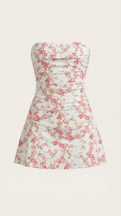 Catarina Ingrid™ | Vestido Corto Sin Tirantes