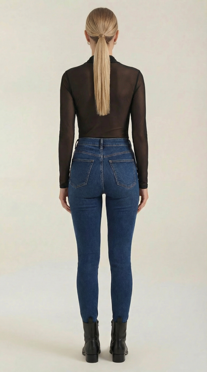 Justine Zuria™ | Transparente Mesh Top