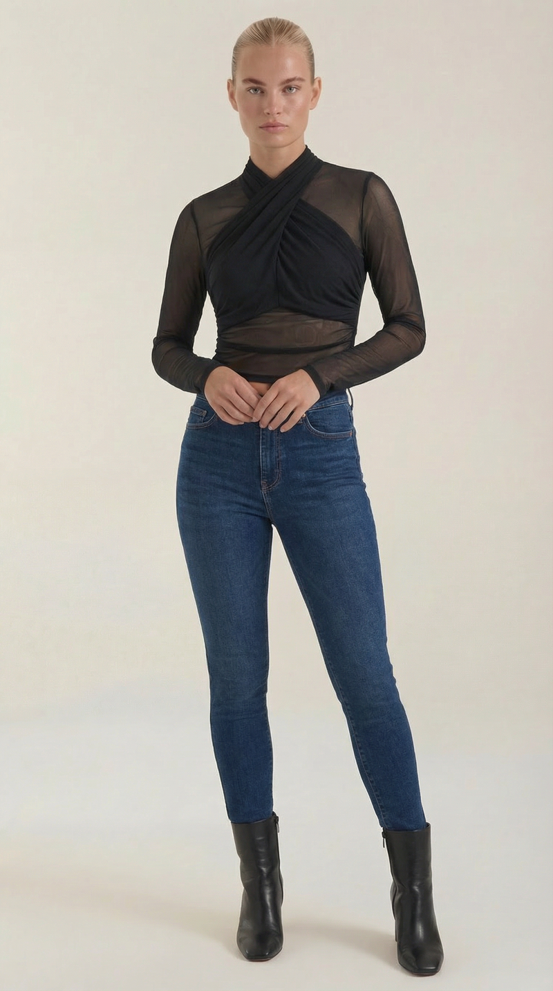 Ana Astrid™ | Georgia Transparente Mesh Top