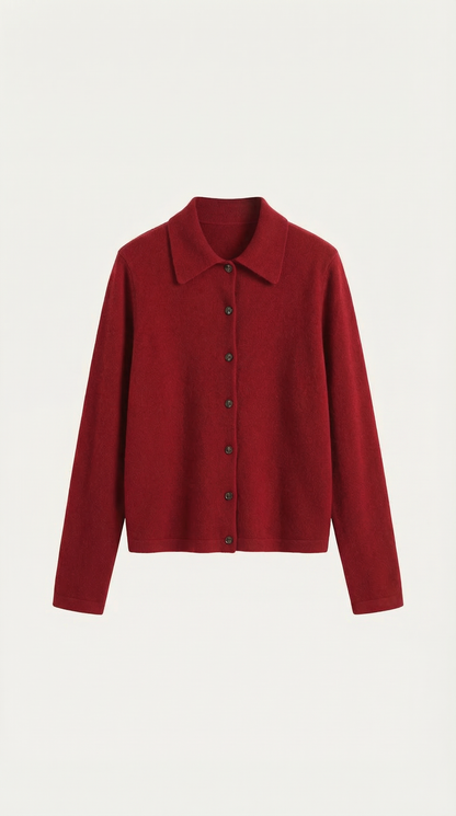 Jeanne Neus™ | Cárdigan de punto con cuello y botones
