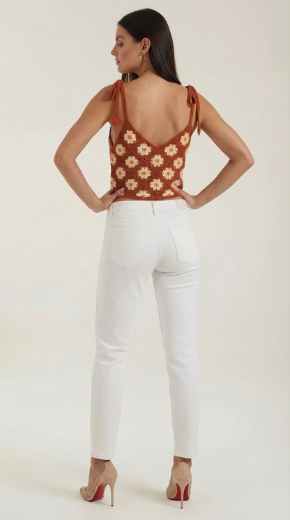Ana Andrea™ | Blusa de Tirantes de Ganchillo Gretchen