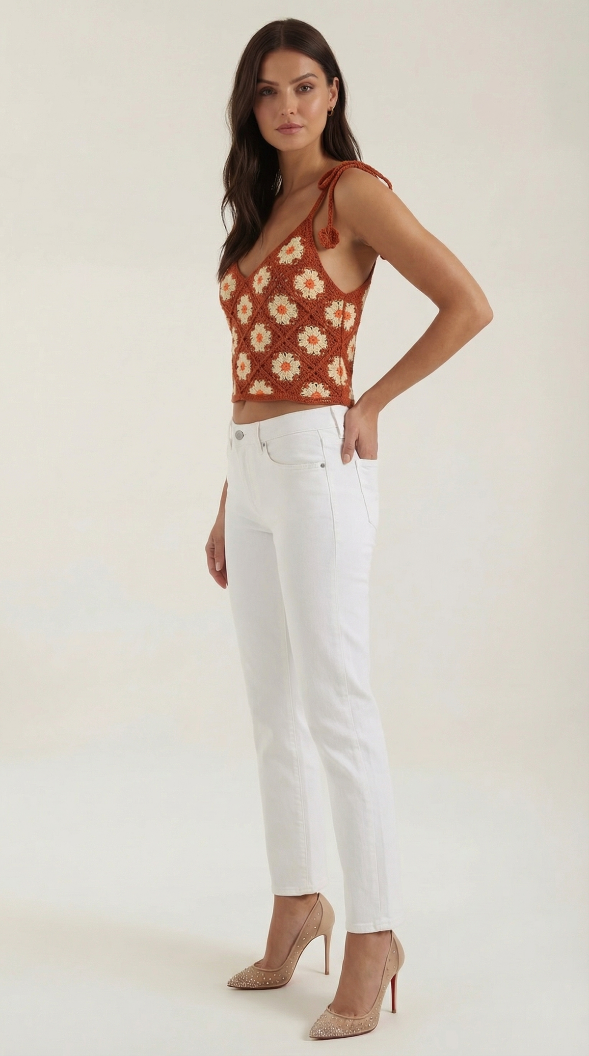 Ana Andrea™ | Blusa de Tirantes de Ganchillo Gretchen