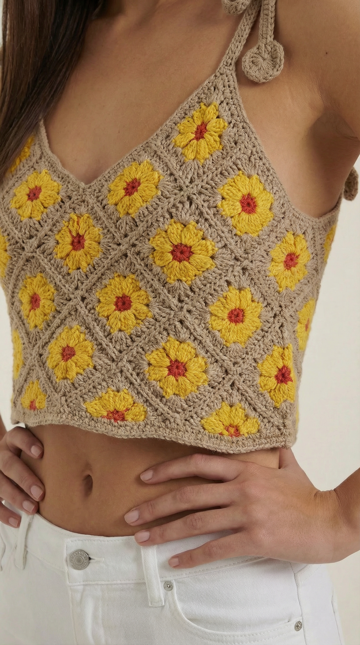 Ana Andrea™ | Blusa de Tirantes de Ganchillo Gretchen