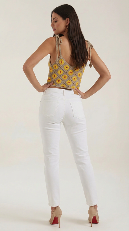 Ana Andrea™ | Blusa de Tirantes de Ganchillo Gretchen