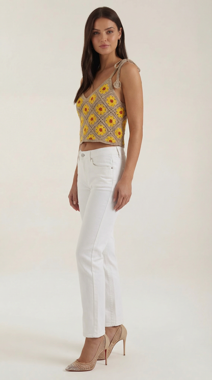 Ana Andrea™ | Blusa de Tirantes de Ganchillo Gretchen