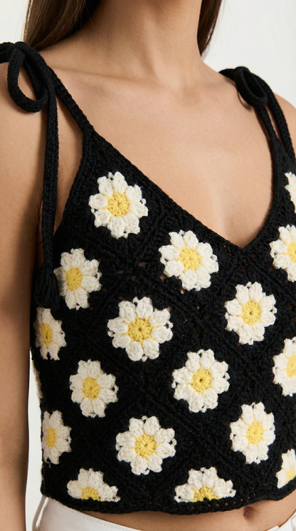 Ana Andrea™ | Blusa de Tirantes de Ganchillo Gretchen