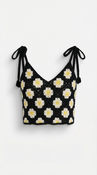 Ana Andrea™ | Blusa de Tirantes de Ganchillo Gretchen