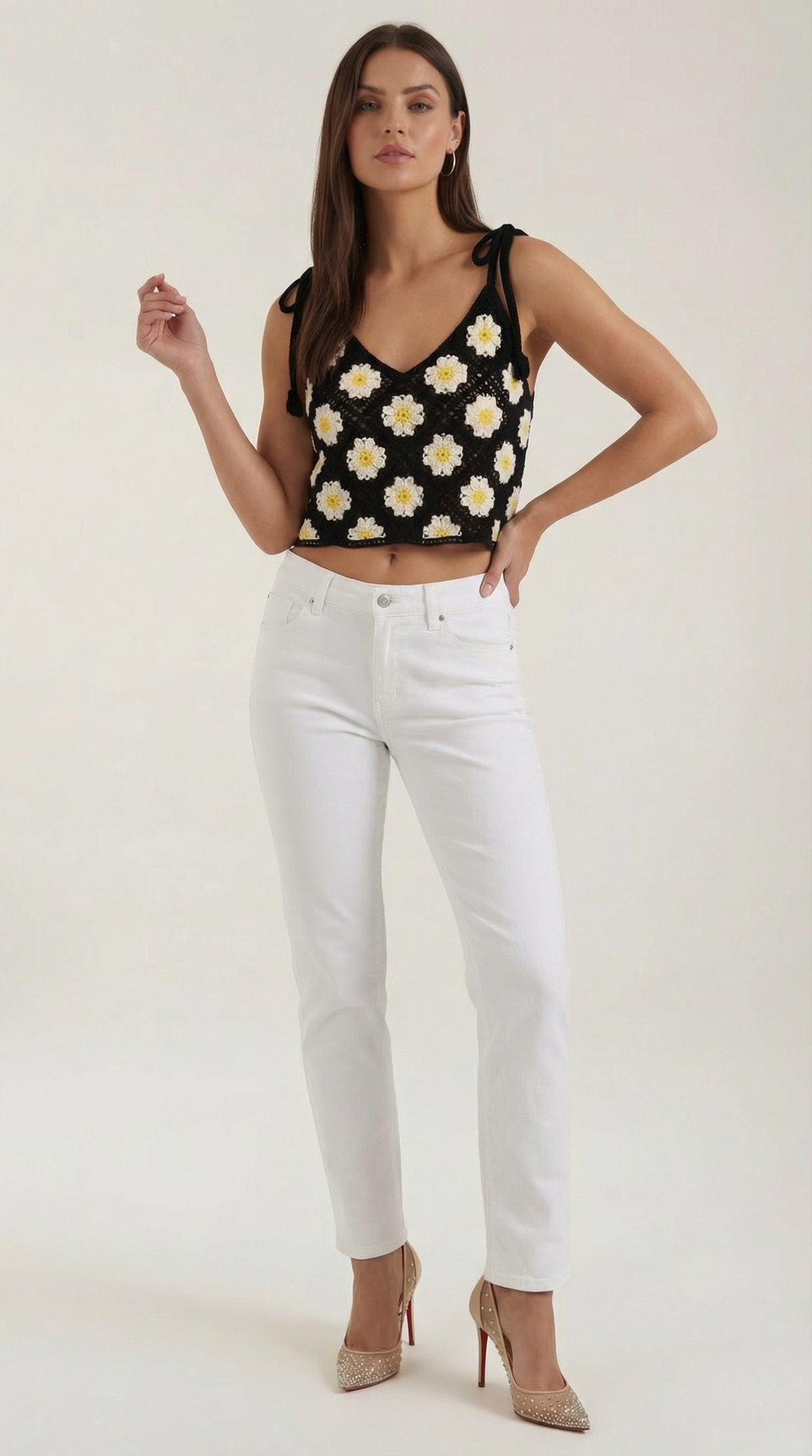 Ana Andrea™ | Blusa de Tirantes de Ganchillo Gretchen