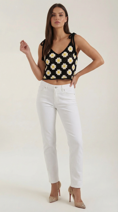 Ana Andrea™ | Blusa de Tirantes de Ganchillo Gretchen